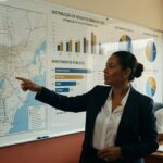 Executiva apresenta gráficos sobre distribuição de royalties minerais e investimentos públicos em infraestrutura