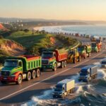 Gráfico mostra crescimento de 43% nas exportações brasileiras de implementos rodoviários em 2024, com Chile em destaque