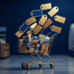 Gráfico mostrando aumento de preços no supermercado brasileiro representando inflação