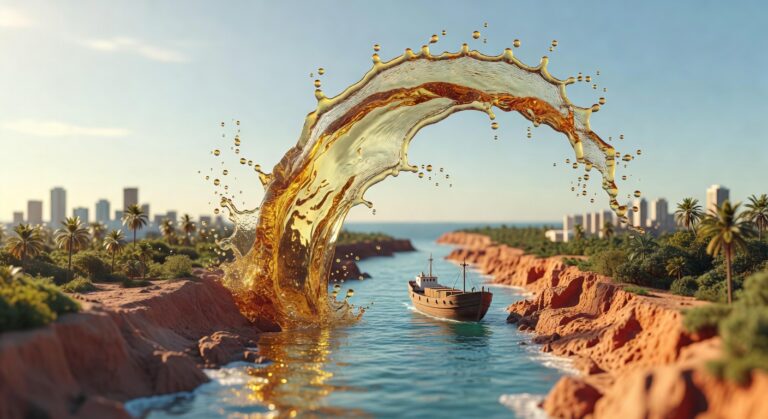 Gráfico mostra alta de 12% no petróleo WTI e 8,5% no Brent após fechamento do Estreito de Ormuz por conflito