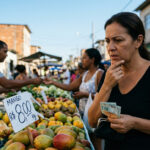 Moradores analisando despesas em bairro brasileiro representando impacto do CDI na vida cotidiana