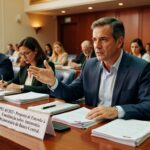 Gabriel Galípolo gesticula durante audiência sobre PEC da autonomia orçamentária do Banco Central no Congresso Nacional