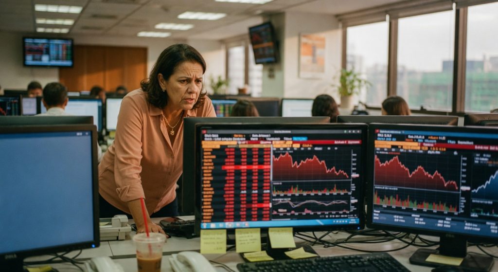Bolsa brasileira cai 7,22% em maio, pior mês desde 2023. Investidores estrangeiros retiram R$ 14,1 bi enquanto dólar volta a R$ 5. Entenda o impacto.
