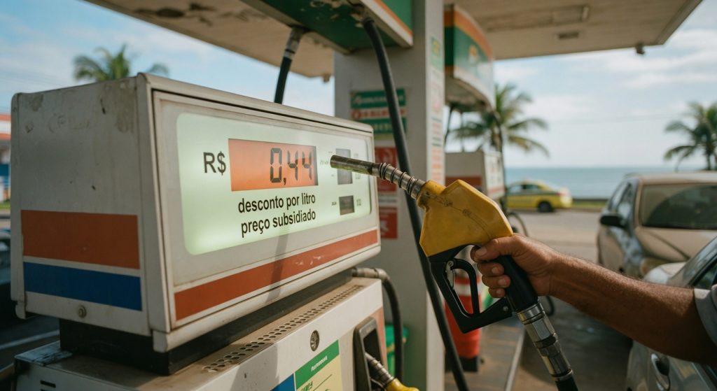 Governo anuncia subsídio de R$ 0,44 por litro de gasolina por dois meses para amortecer alta do petróleo causada pela guerra no Irã. Custo estimado: R$ 2,4 bilhões.