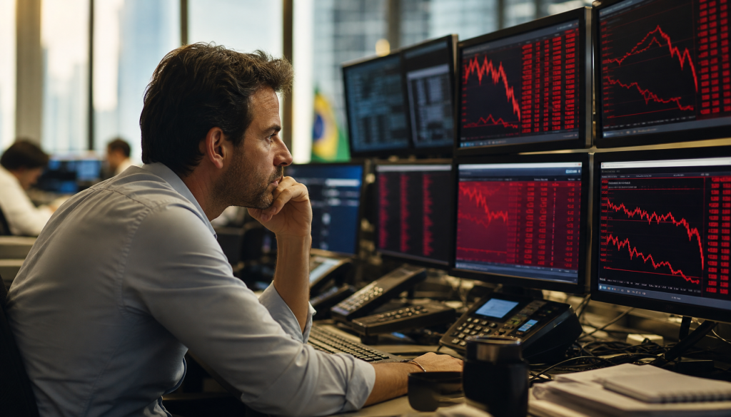 Ibovespa recua 1,80% e dólar sobe 0,29% nesta quinta-feira (14). Entenda o movimento expressivo do mercado e o que acompanhar nas próximas horas.