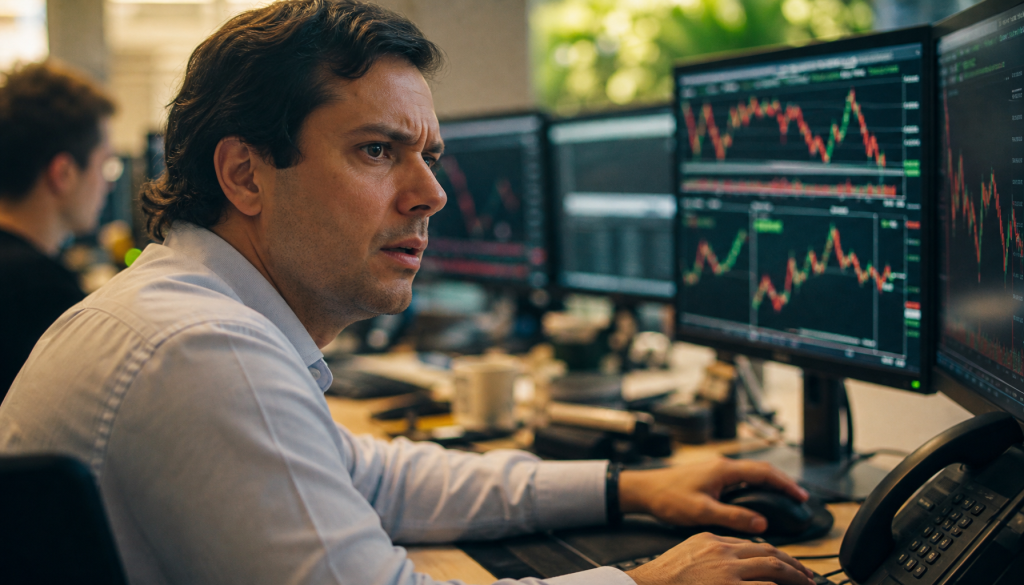 Ibovespa recua 0,48% enquanto dólar avança 0,73% na manhã desta quinta-feira. Entenda o movimento divergente e o que acompanhar nas próximas horas.