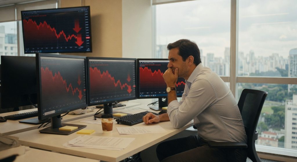 Analistas alertam para risco de queda de 20% no Ethereum. Aumento de oferta em corretoras e queda em ETFs preocupam investidores brasileiros.