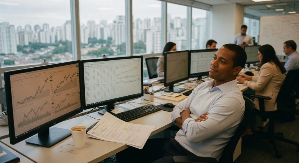Volatilidade implícita do Bitcoin cai ao menor nível em 7 meses, sinalizando expectativa de oscilações menores. Entenda o impacto para investidores brasileiros.