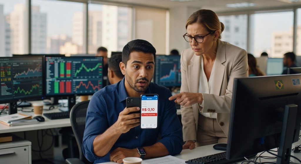 Bitcoin apareceu cotado a R$ 0,10 na Revolut por falha em fornecedor de dados. Entenda o que aconteceu e o que muda para o investidor brasileiro.