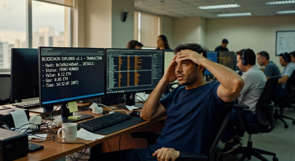 Bot de MEV intercepta troca de US$ 4 de Vitalik Buterin com US$ 1 milhão em volume, expondo ironia sobre problema que cofundador do Ethereum combate há meses.