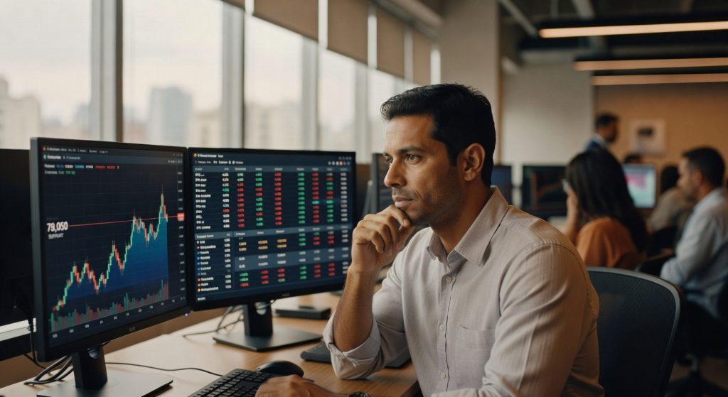 Bitcoin busca suporte nos US$ 79 mil enquanto pressão vendedora limita recuperações. Entenda o cenário técnico e o impacto para o investidor brasileiro.