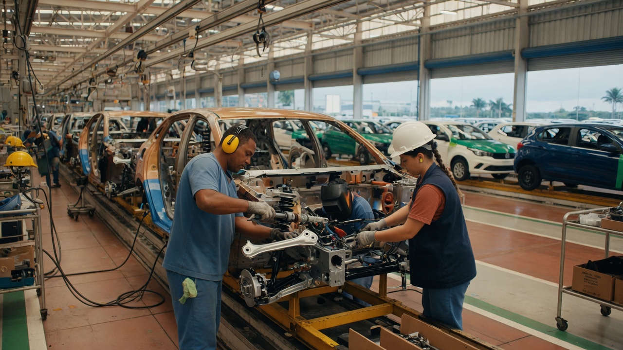 Produção automotiva brasileira cresce 7,1% em 2026, com eletrificados em alta e China ultrapassando Argentina como principal fornecedor. Análise completa.