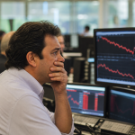 Dólar salta 1,64% para R$ 5,1244 enquanto Ibovespa recua 0,77% aos 169.019 pontos em sessão volátil. Entenda o movimento e o que acompanhar.