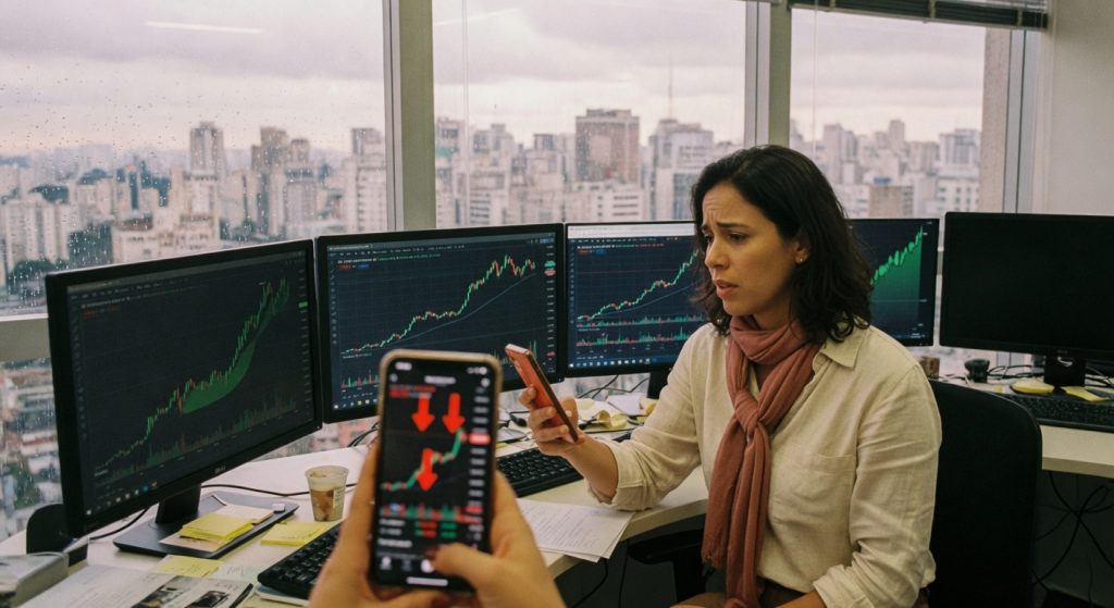 Bitcoin e principais criptomoedas recuam enquanto S&P 500 acumula nove semanas de alta. Demanda por ETFs cripto esfria nos EUA. Entenda o impacto para o investidor brasileiro.