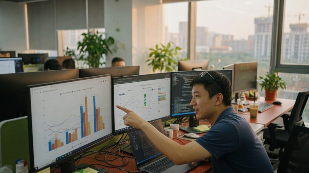 Modelo Kimi K3 da chinesa Moonshot AI reduz distância tecnológica para 2-3 meses em relação aos EUA, desafiando liderança americana em inteligência artificial.
