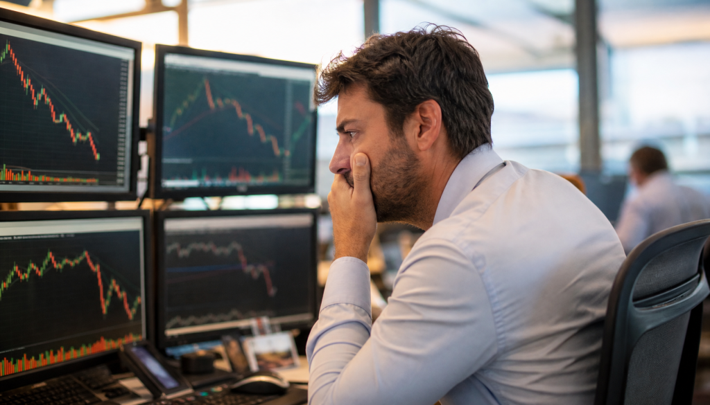 Ibovespa recua 0,93% aos 176.065 pontos enquanto dólar cai 0,27% a R$ 5,1017 nesta quinta (6). Movimento coordenado indica cautela no mercado brasileiro.
