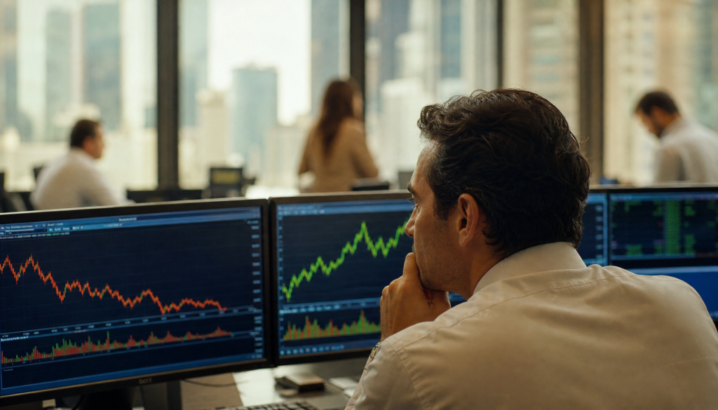 Ibovespa recua 0,38% enquanto dólar sobe 0,43% nesta quinta-feira. Entenda o movimento divergente e o que acompanhar nas próximas horas.