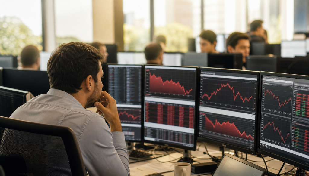 Ibovespa recua 0,93% enquanto dólar sobe 0,73% em movimento duplo de aversão ao risco. Acompanhe a análise completa do Radar de Investimentos.