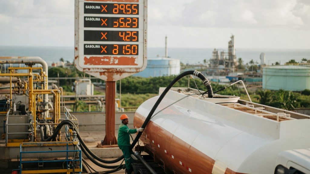 Refinaria de Mataripe reduz gasolina em 11,3% com subsídio federal de R$ 0,44 por litro, mas preço fica 33,7% acima da Petrobras. Entenda o impacto.
