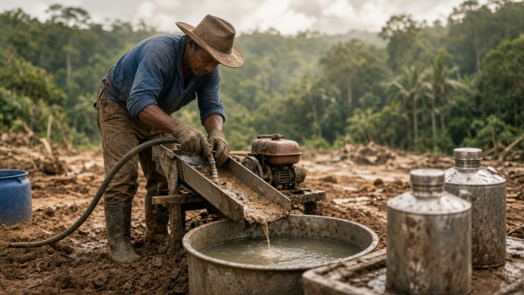 Justiça Federal proíbe ANM de conceder licenças para garimpos que usem mercúrio contrabandeado. Decisão atinge 129 títulos na Amazônia e expõe brecha regulatória.