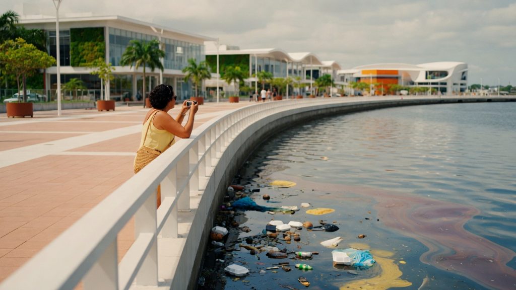 Dez anos após a Rio 2016, Porto Maravilha prospera com museus e eventos, mas Baía de Guanabara segue poluída. Nova promessa de despoluição até 2033.