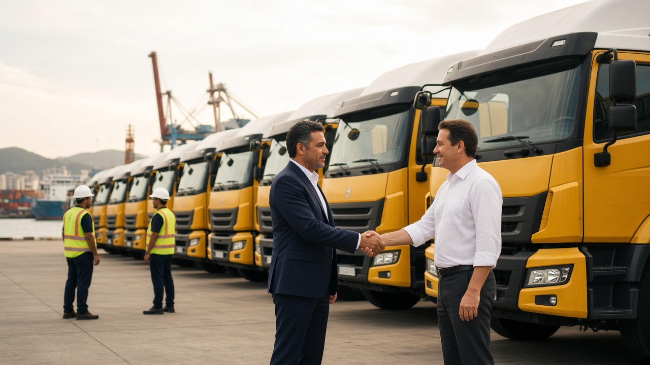 XCMG fecha venda de 251 caminhões elétricos no Brasil por R$ 500 milhões enquanto EUA e União Europeia erguem barreiras a importados chineses.