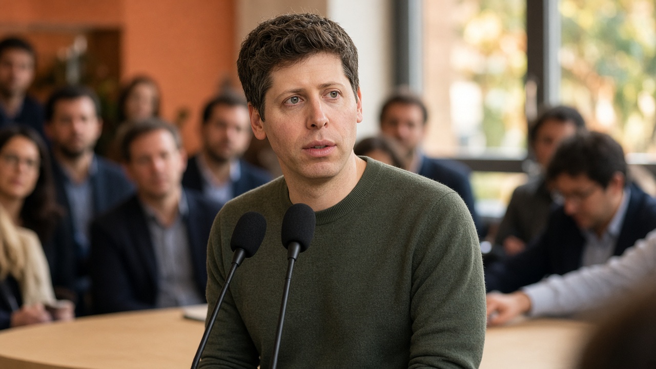 Sam Altman diz que a OpenAI só abrirá capital quando puder tomar decisoes seguras com confianca. Entenda o que o adiamento do IPO significa economicamente.