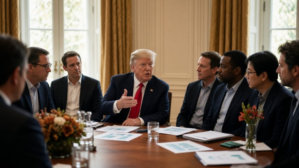 Trump se reune com CEOs de tecnologia nesta terca (29) para discutir inteligencia artificial. Entenda por que a regulacao americana afeta o Brasil.