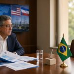EUA e Paraguai anunciam acordo para abastecer projeto de IA com energia de Itaipu. Anúncio não cita o Brasil, cogestor da usina binacional.