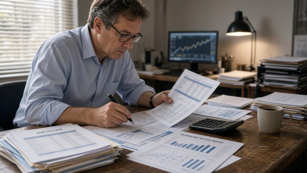 Nasdaq 100 cai 5,5% na semana com dúvidas sobre o retorno da inteligência artificial. Busca por títulos americanos reduz taxa de referência global.