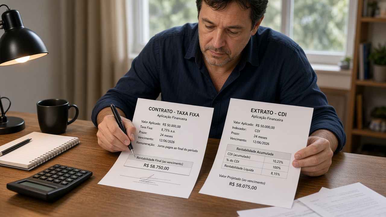 Prefixado de 12,5% e CDI de 13,65% não garantem o mesmo retorno ao longo do tempo. Veja como prazo e trajetória dos juros mudam a comparação na renda fixa.